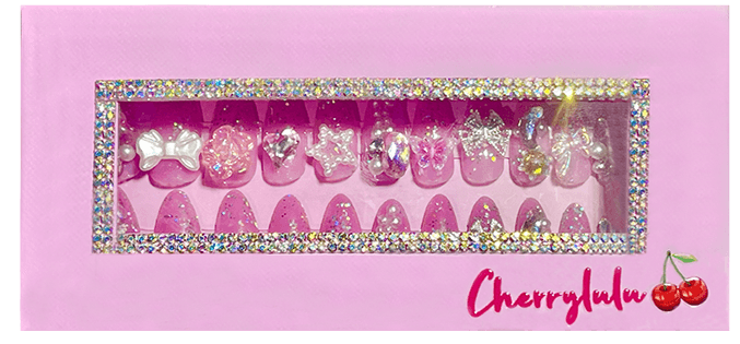 【HAND MADE】Eternal Stunning Luxury Press On Nails With Rhinestone And Crystal 24pcs - Cherrylulu Beauty