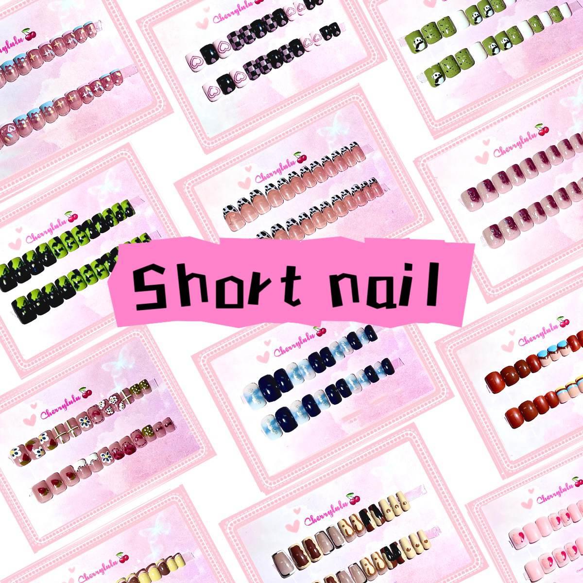 【Buy 3 Get 1 Free】S1-S44 Short Nails 24pcs Press On Nails include free nail toolkits