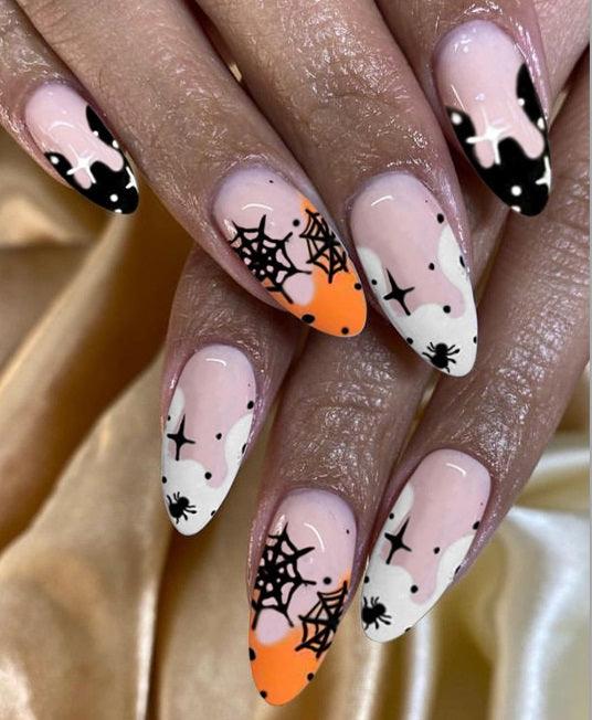 【Halloween nail】24pcs press-on nail with present and toolkit - Cherrylulu Beauty