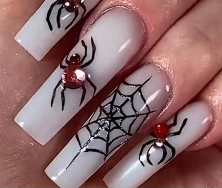 【Halloween nail】24pcs press-on nail with present and toolkit - Cherrylulu Beauty