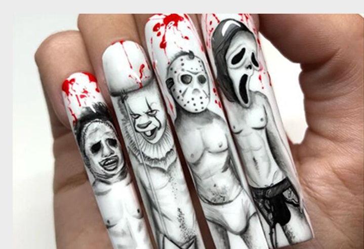 【Halloween nail】24pcs press-on nail with present and toolkit - Cherrylulu Beauty