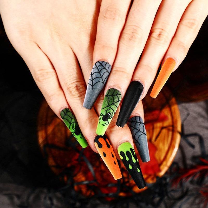 【Halloween nail】24pcs press-on nail with present and toolkit - Cherrylulu Beauty