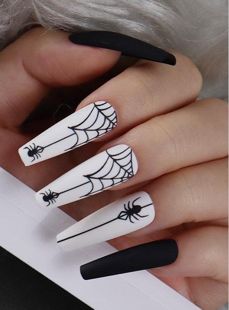 【Halloween nail】24pcs press-on nail with present and toolkit - Cherrylulu Beauty