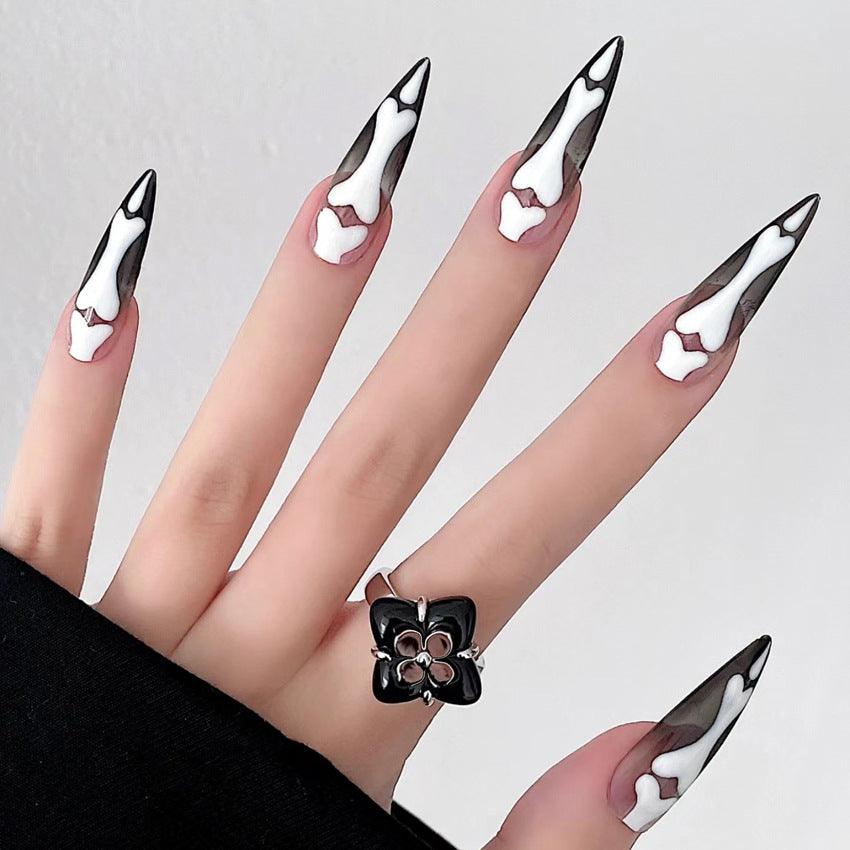 【Halloween nail】24pcs press-on nail with present and toolkit - Cherrylulu Beauty